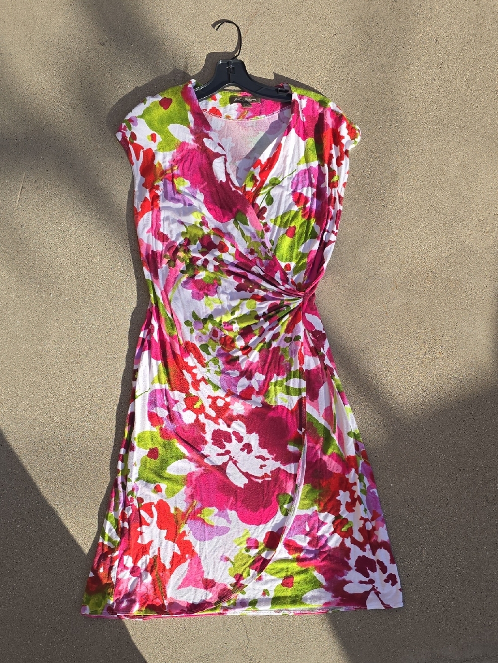 Tommy Bahamas  Floral Wrap Dress in Pink, Green & White. Size S.